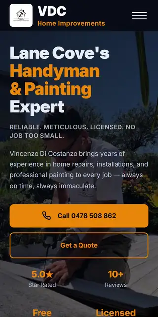 Example builder website on mobile, tablet, and desktop mobile